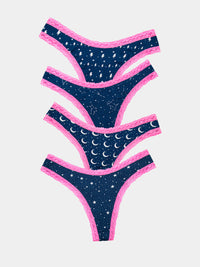 Thong Four Pack - Cosmic Star Stripe & Stare