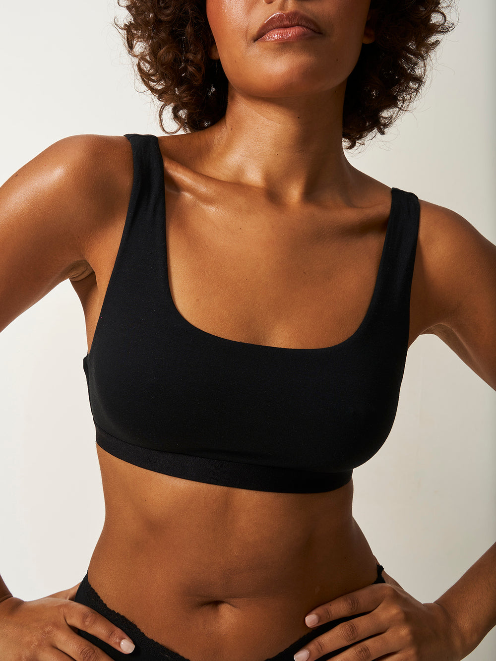 Soft Scoop Bra - Black Stripe & Stare