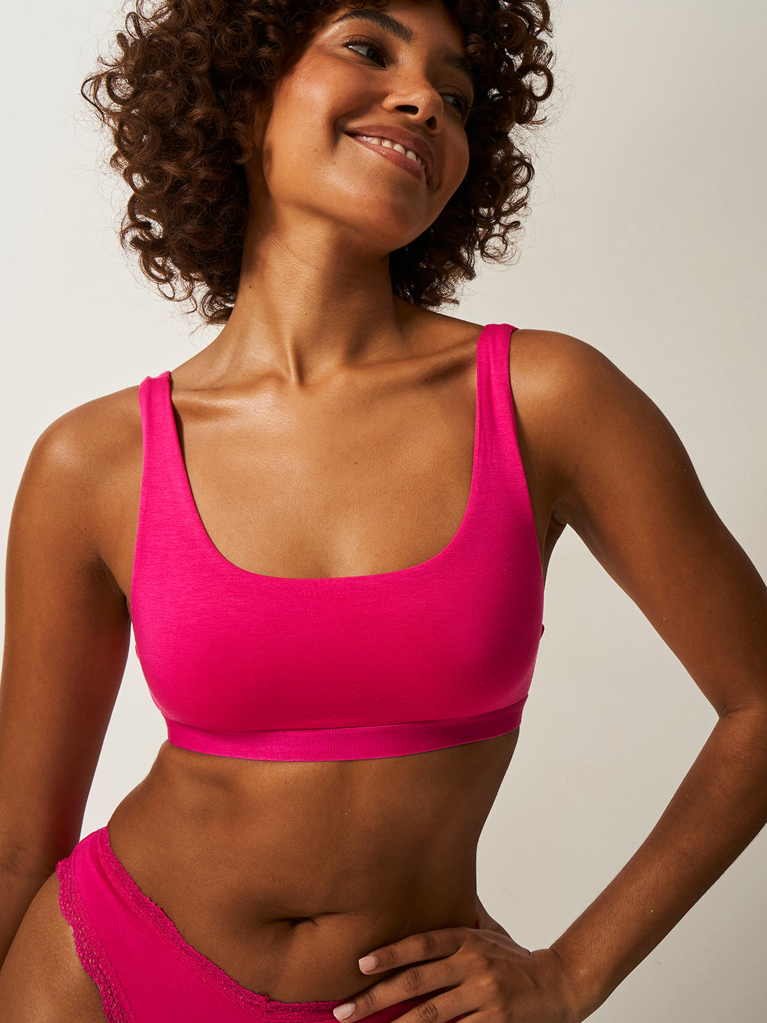 Soft Scoop Bra - Raspberry Mintteks