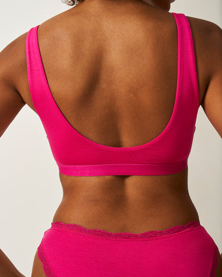 Soft Scoop Bra - Raspberry Mintteks