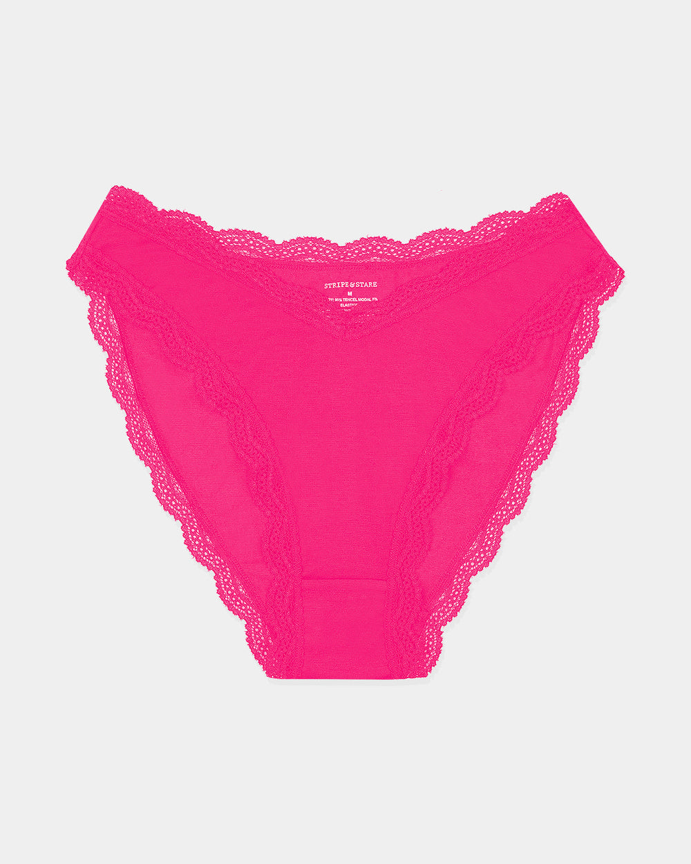 Dipped Tanga Knicker - Raspberry Stripe & Stare