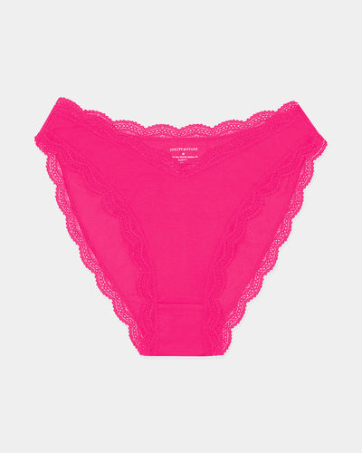 Dipped Tanga Knicker - Raspberry Stripe & Stare