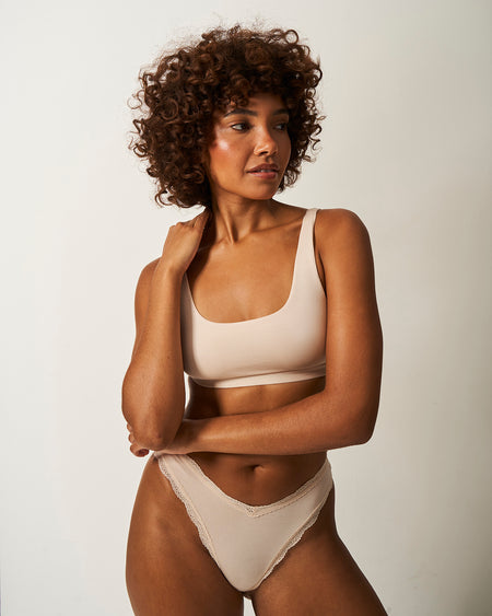 Dipped Tanga Knicker - Sand Charming Garment Enterprises Co