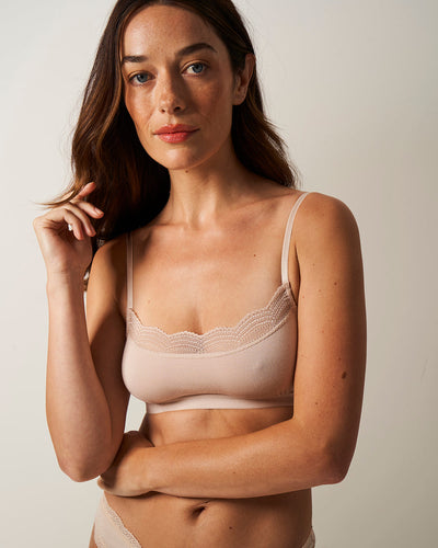 Lace Square Bra - Sand Stripe & Stare