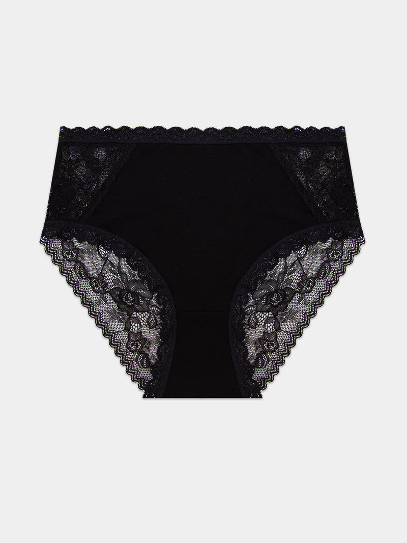 Eco Lace High Rise Knicker - Black Hop Lun Limited