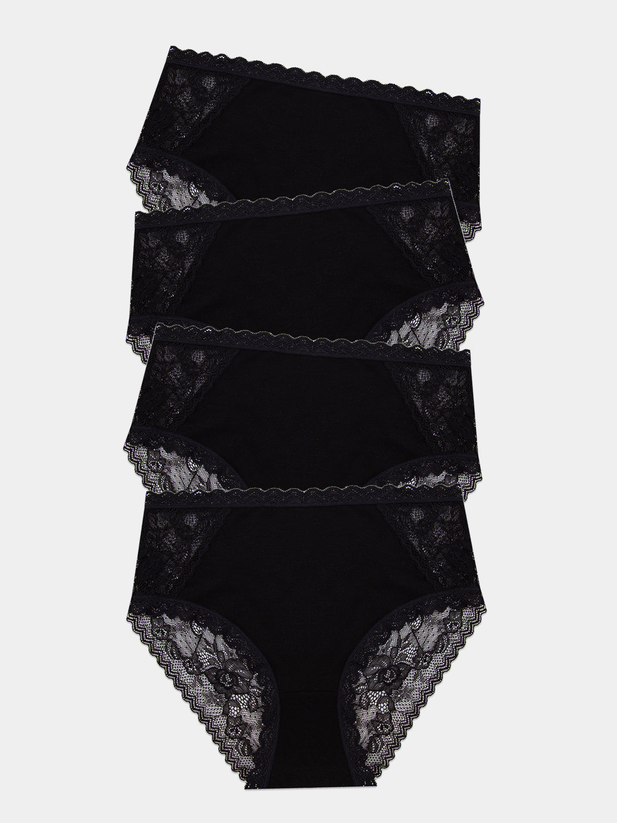 Eco Lace High Rise Knicker Four Pack