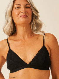 Eco Lace Padded Triangle Bra - Black Hop Lun Limited
