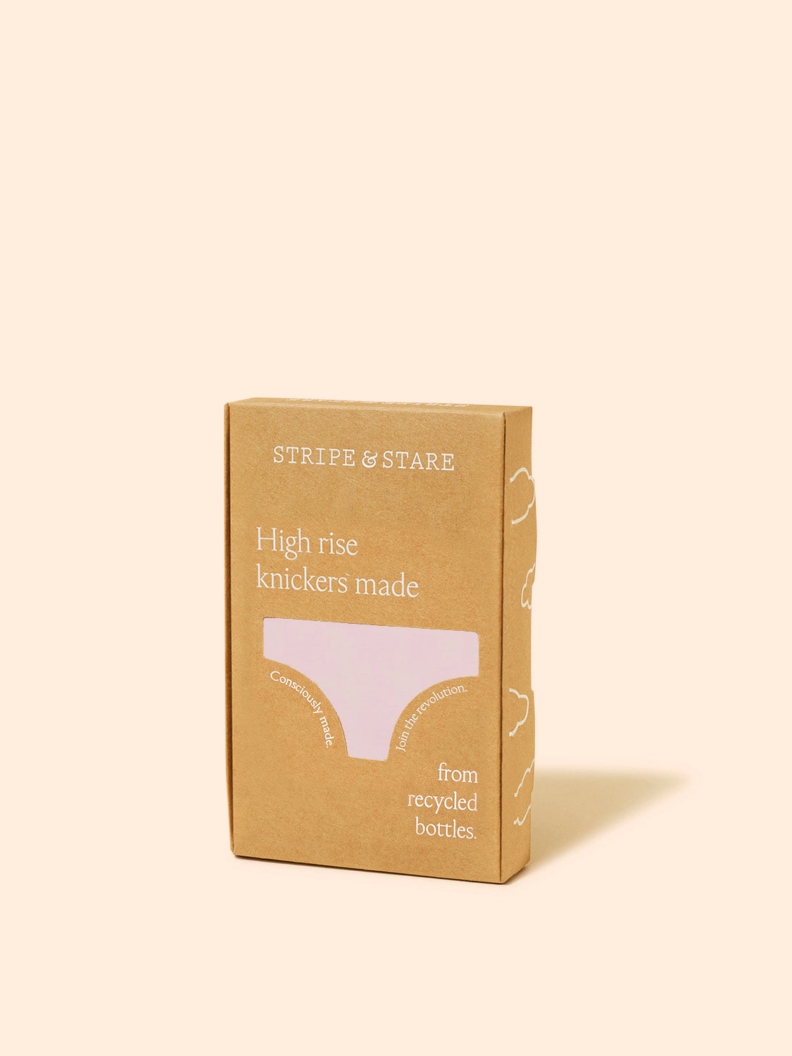 Eco Lace High Rise Knicker - Pale Pink
