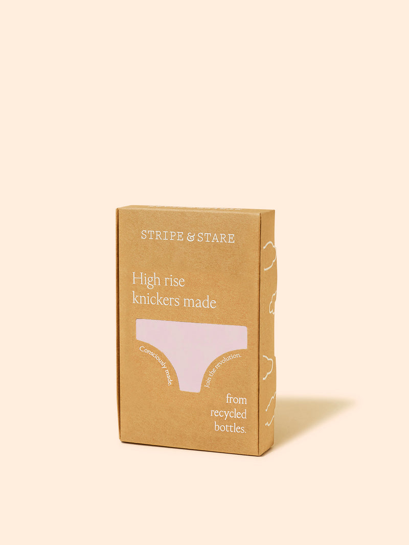 Eco Lace High Rise Knicker - Pale Pink