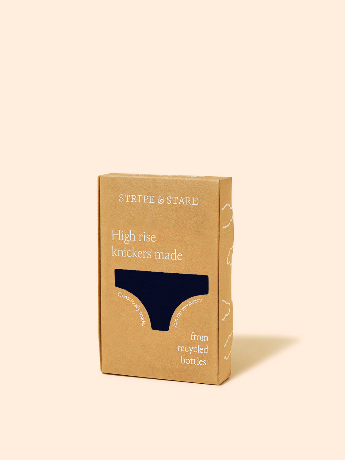 Eco Lace High Rise Knicker - Navy