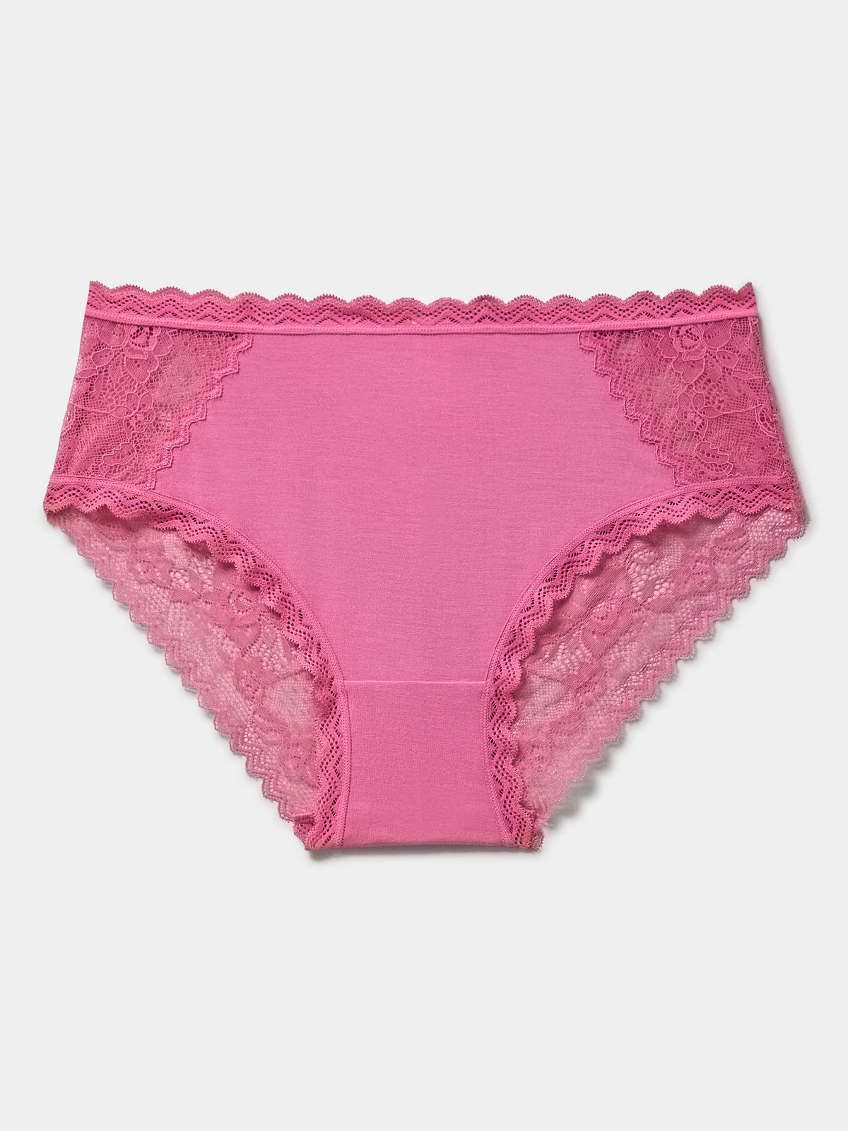 Eco Lace High Rise Knicker - Pink Cosmos