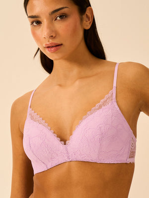 Eco Lace Demi Bra - Lavender Haze