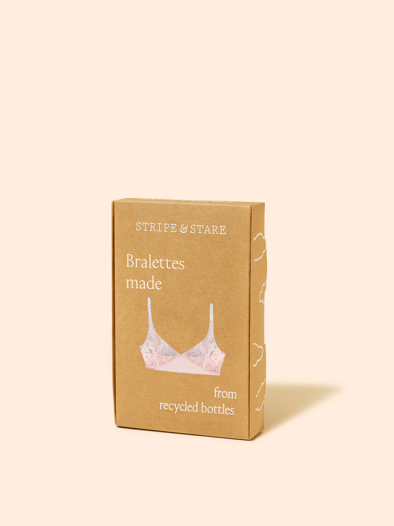 Eco Lace Triangle Bra - Pale Pink