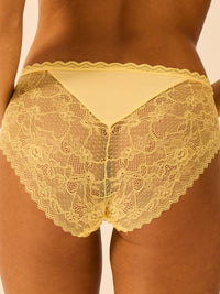 Eco Lace High Rise Knicker - Lemon Zest