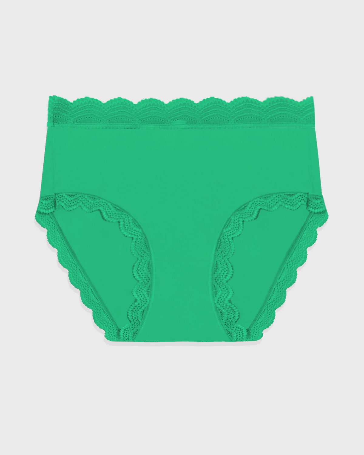 Basic emerald high-waisted knickers