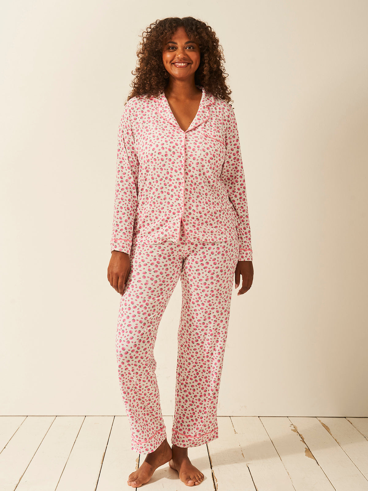 Emily English X S&S Long Pyjama Set - Raspberry Charming Garment Enterprises Co