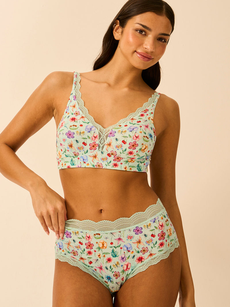High Rise Knicker - Ethereal Wildflowers