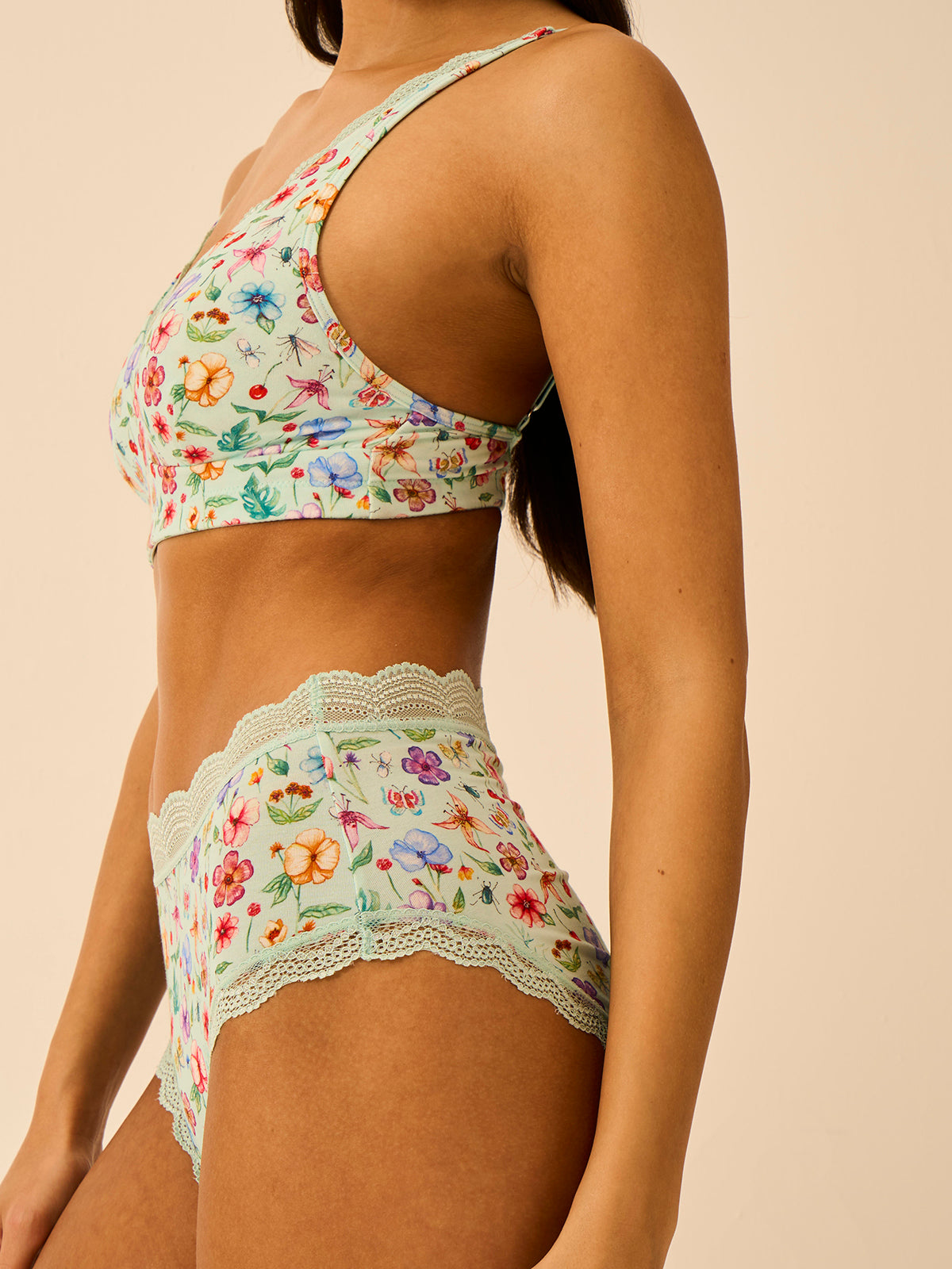 High Rise Knicker Four Pack - Ethereal Wildflowers