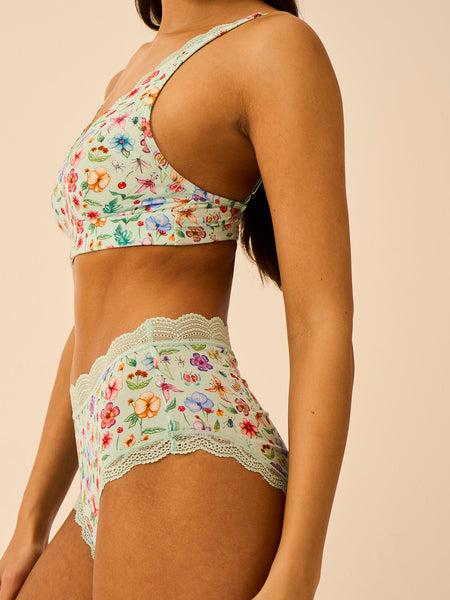 High Rise Knicker Four Pack - Ethereal Wildflowers