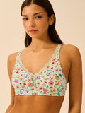 Lace Plunge Bra - Ethereal Wildflowers