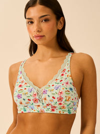 Lace Plunge Bra - Ethereal Wildflowers