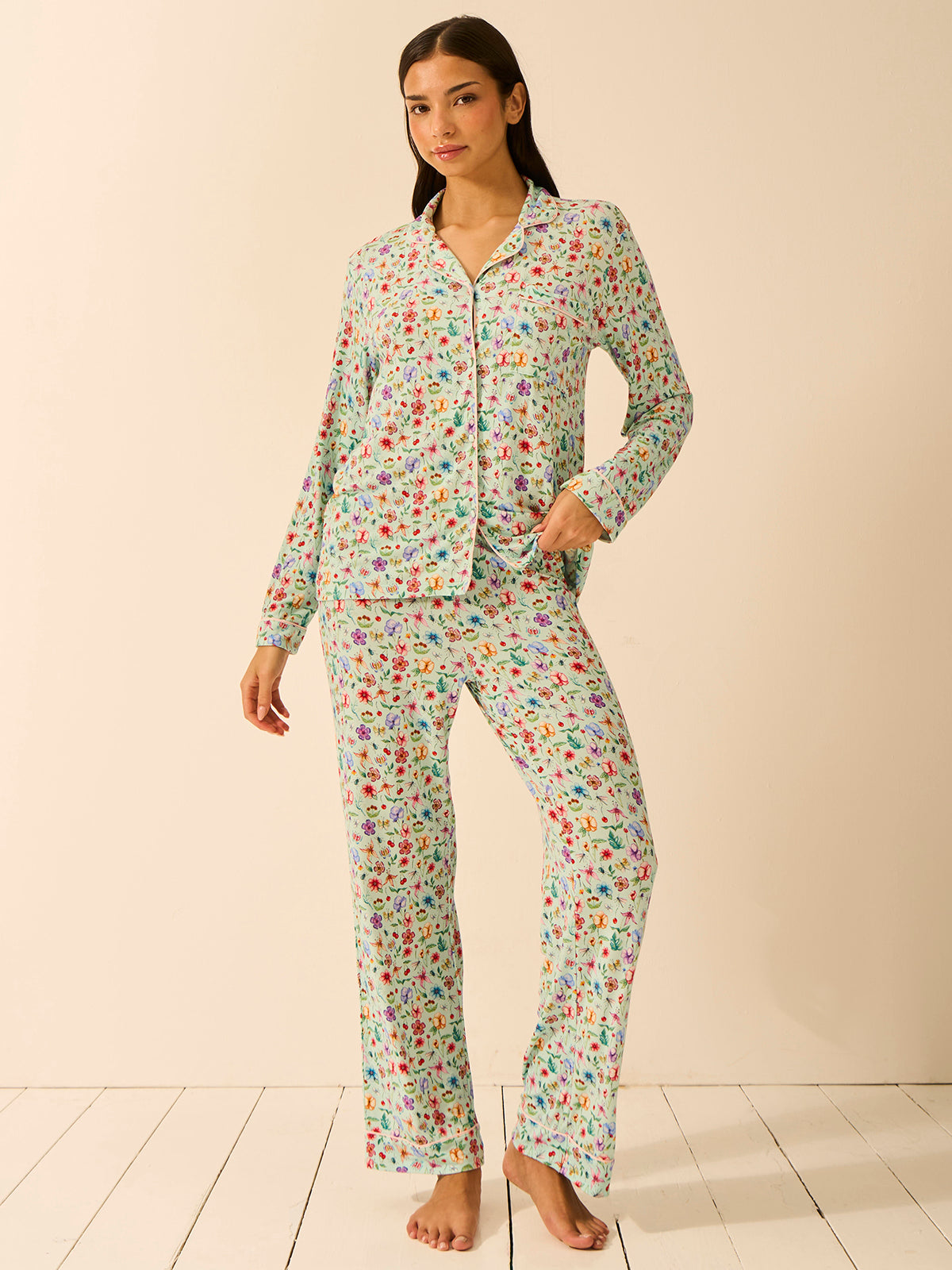Long Pyjama Set - Ethereal Wildflowers