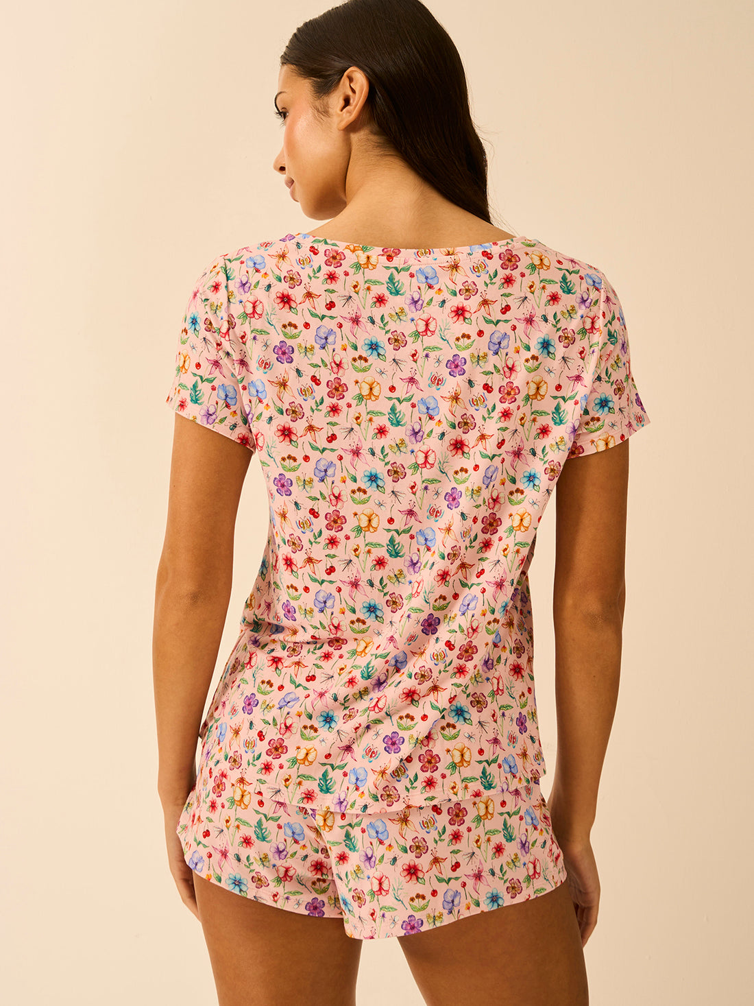 T-shirt & Short Pyjama Set - Ethereal Wildflowers