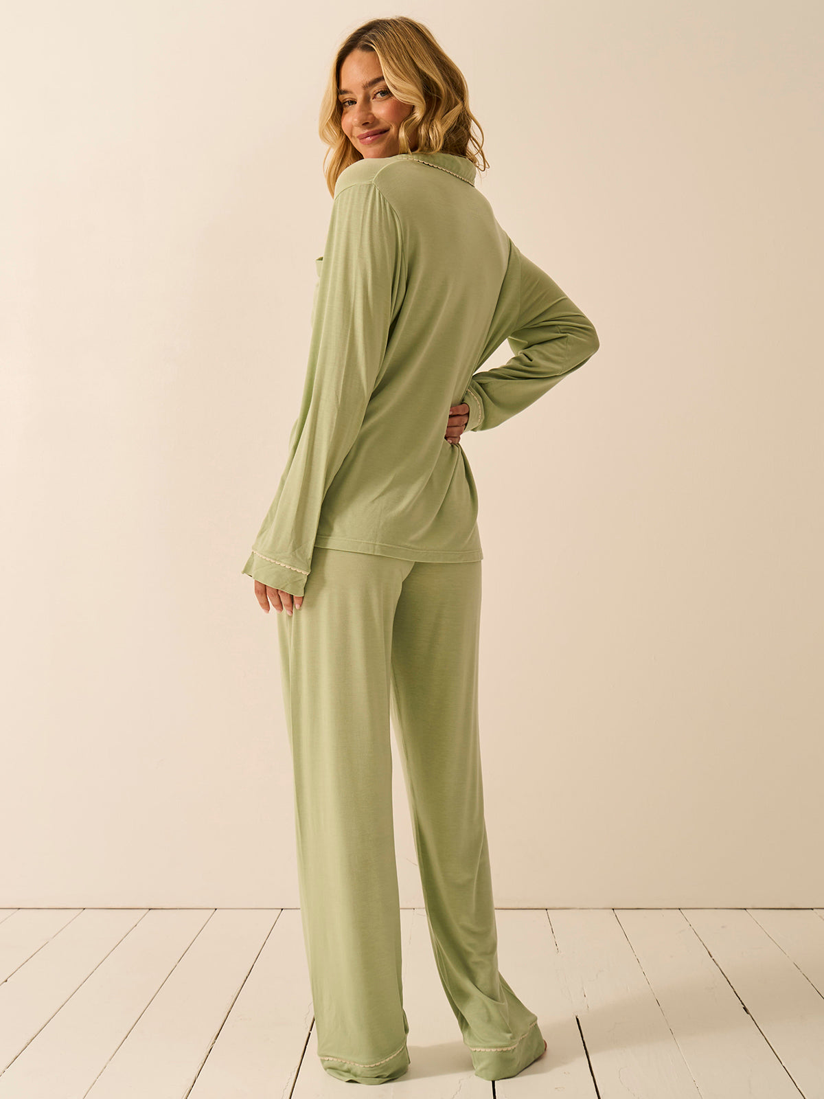 Long Pyjama Set - Eucalyptus Pastels