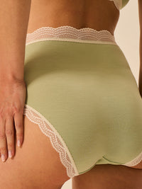High Rise Knicker - Eucalyptus Pastels