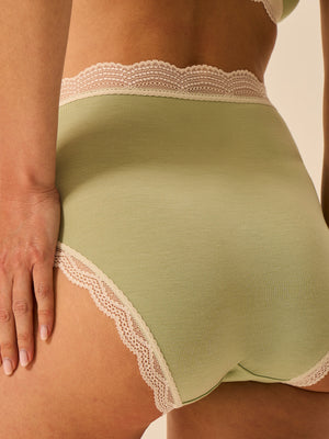 High Rise Knicker - Eucalyptus Pastels