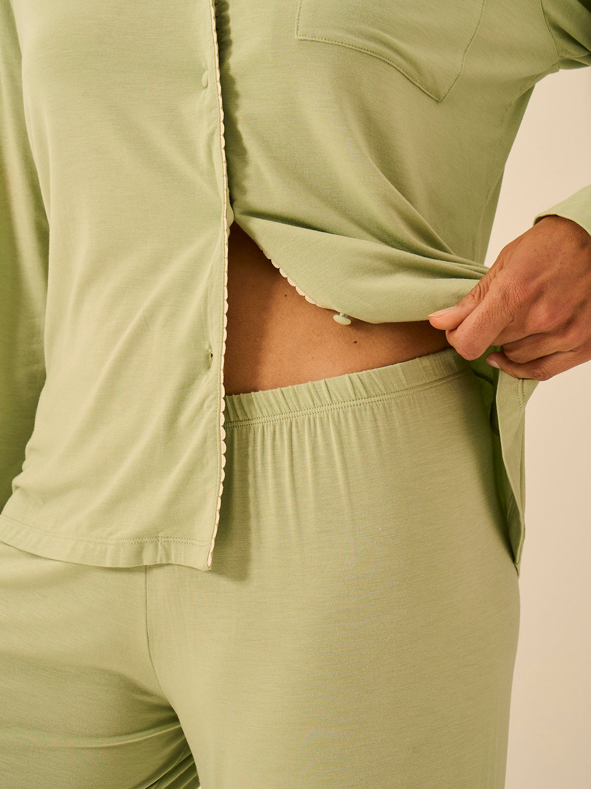 Long Pyjama Set - Eucalyptus Pastels