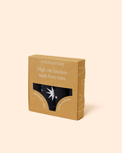 High Rise Knicker Four Pack - Exploding Star Stripe & Stare