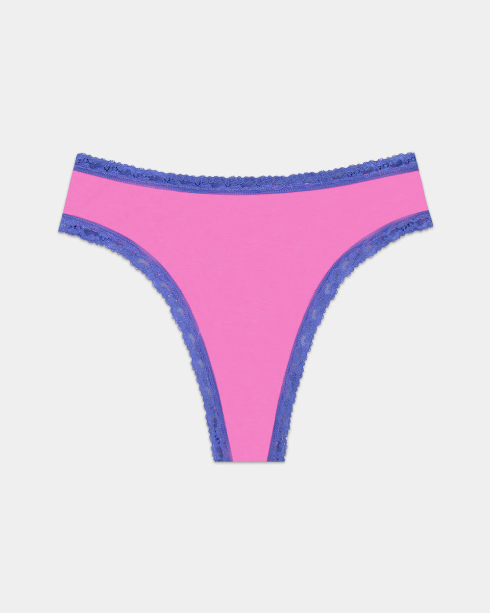 High Waisted Thong - Fiji Flower and Amparo Blue Stripe & Stare