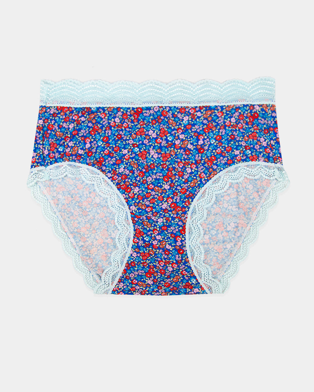 High Rise Knicker - Floral Meadow Stripe & Stare