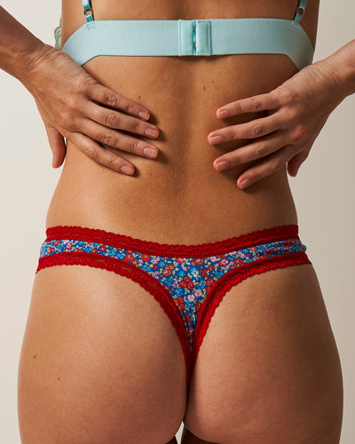 Thong Four Pack - Floral Meadow Stripe & Stare