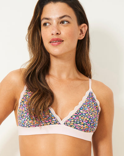 Lace Bralette - Floral Wonderland Stripe & Stare