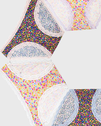 The Original Knicker Four Pack - Floral Wonderland Stripe & Stare
