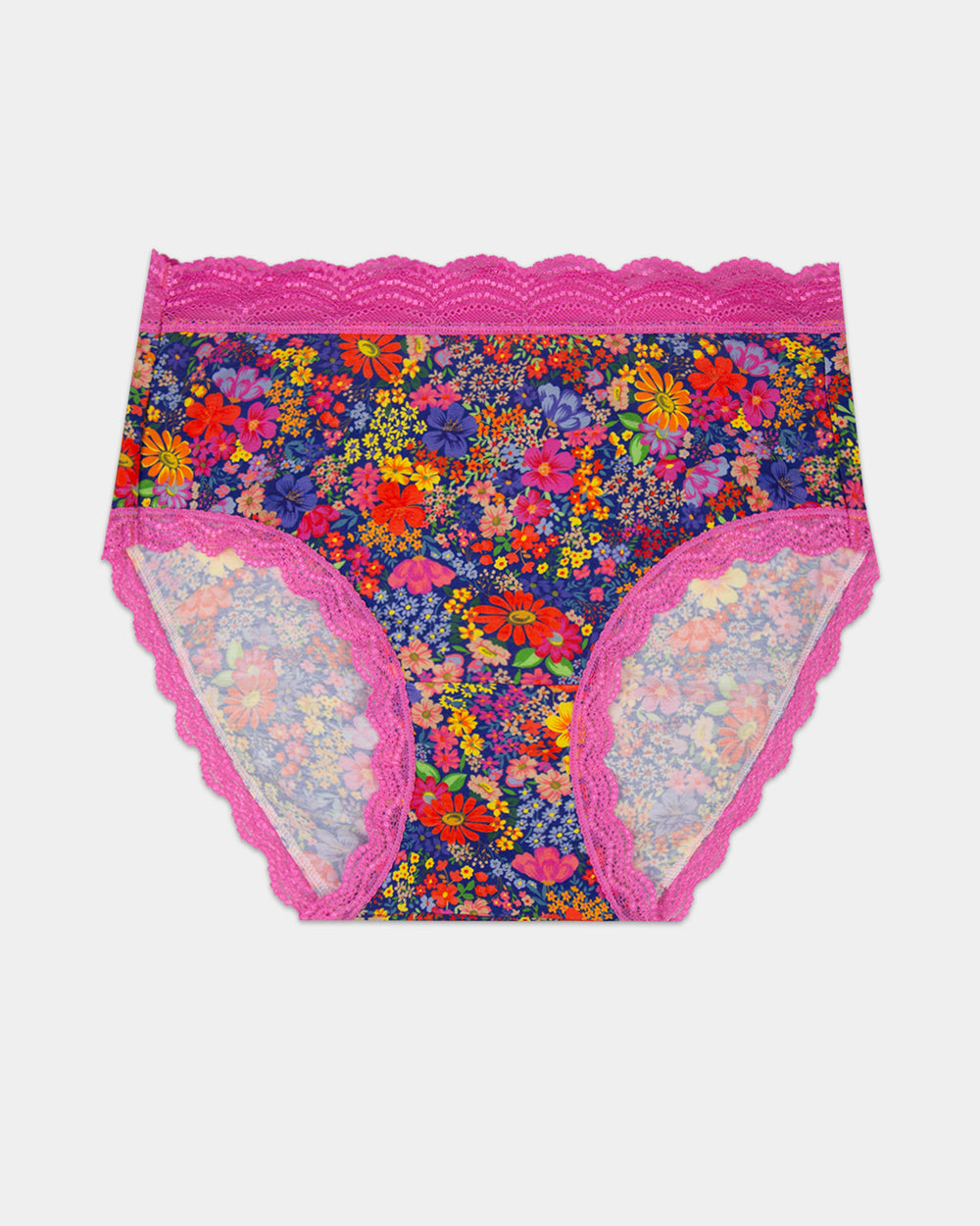 High Rise Knicker - Full Bloom Stripe & Stare