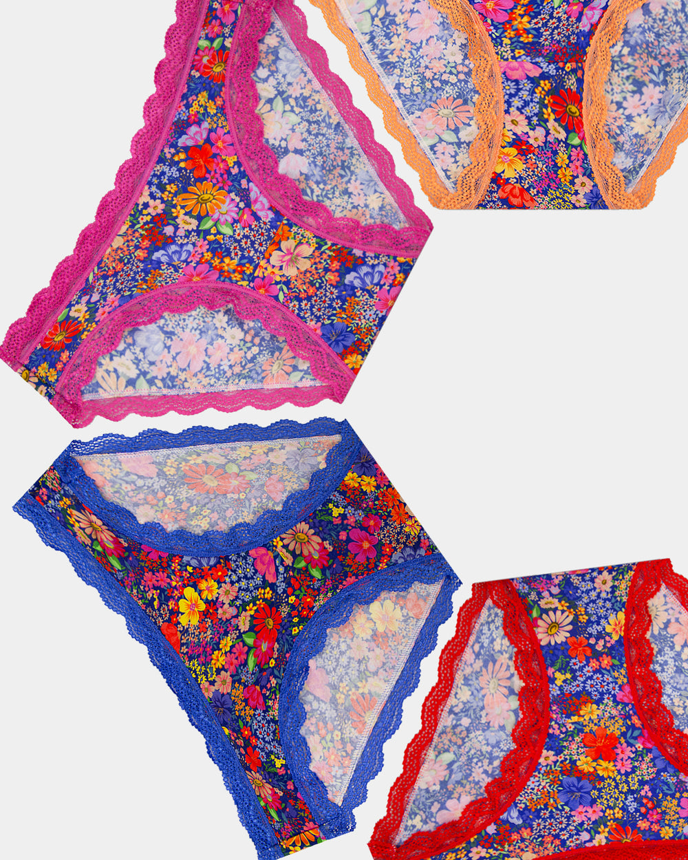 The Original Knicker Four Pack - Full Bloom Stripe & Stare