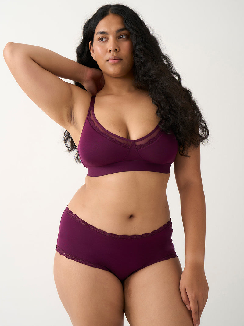 Shortie Knicker - Black Cherry