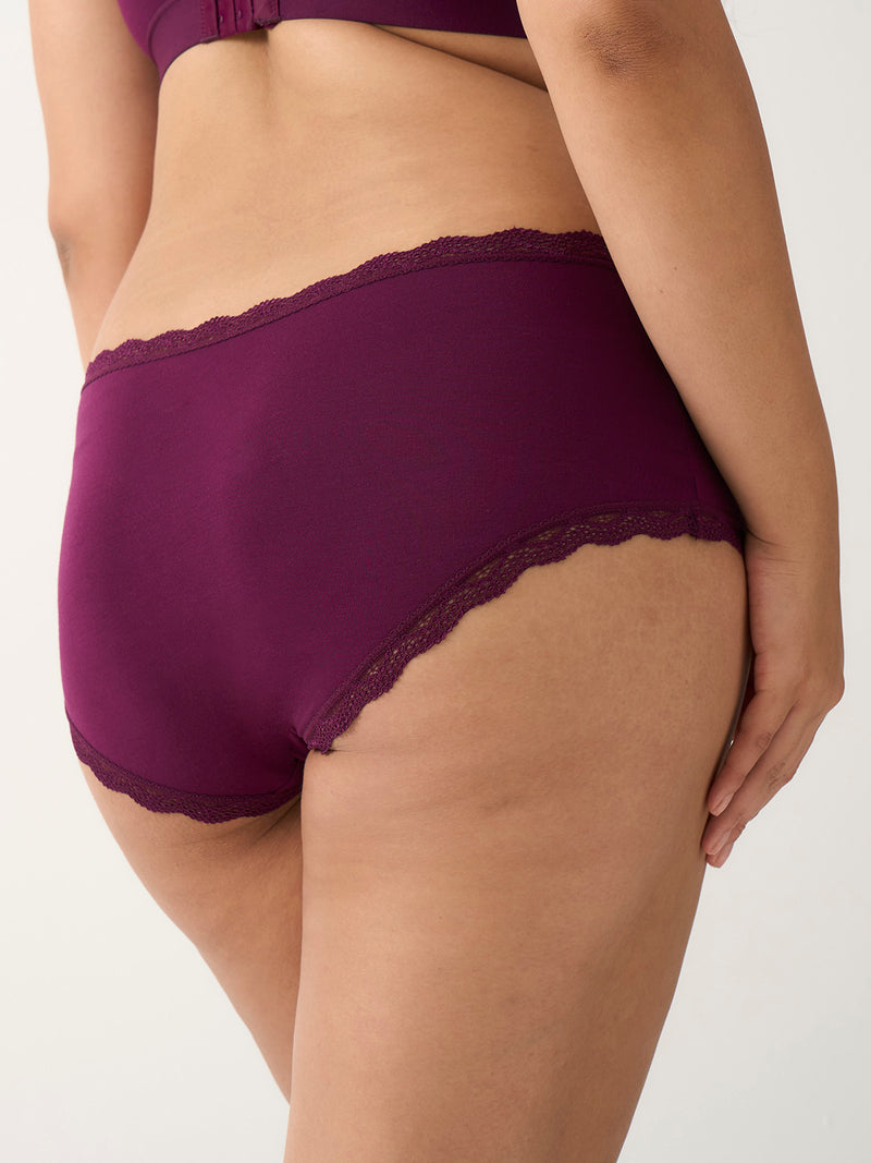 Shortie Knicker - Black Cherry