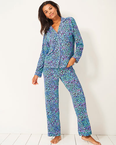 Long Pyjama Set - Galaxy Leopard Stripe & Stare