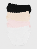 Mid Rise High Leg Knicker Four Pack - Sand Essentials