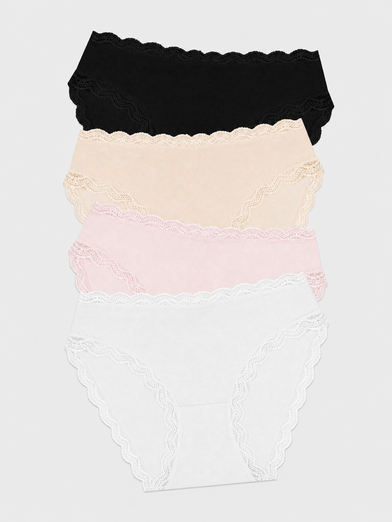 Mid Rise High Leg Knicker Four Pack - Sand Essentials