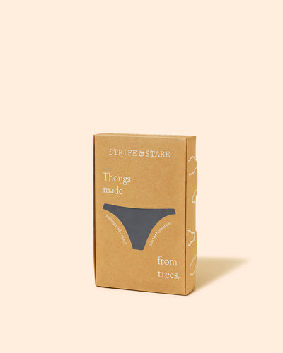 Thong - Graphite Stripe & Stare