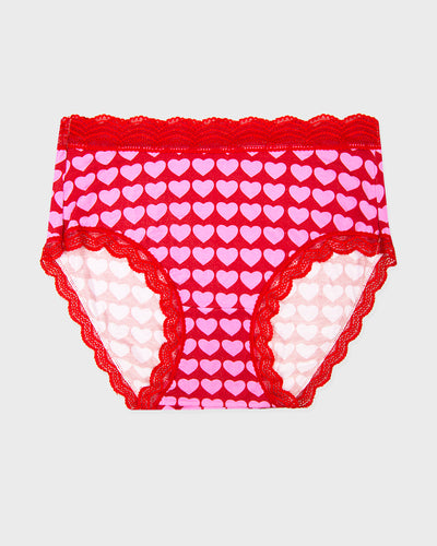 High Rise Knicker - Heart & Soul Stripe & Stare