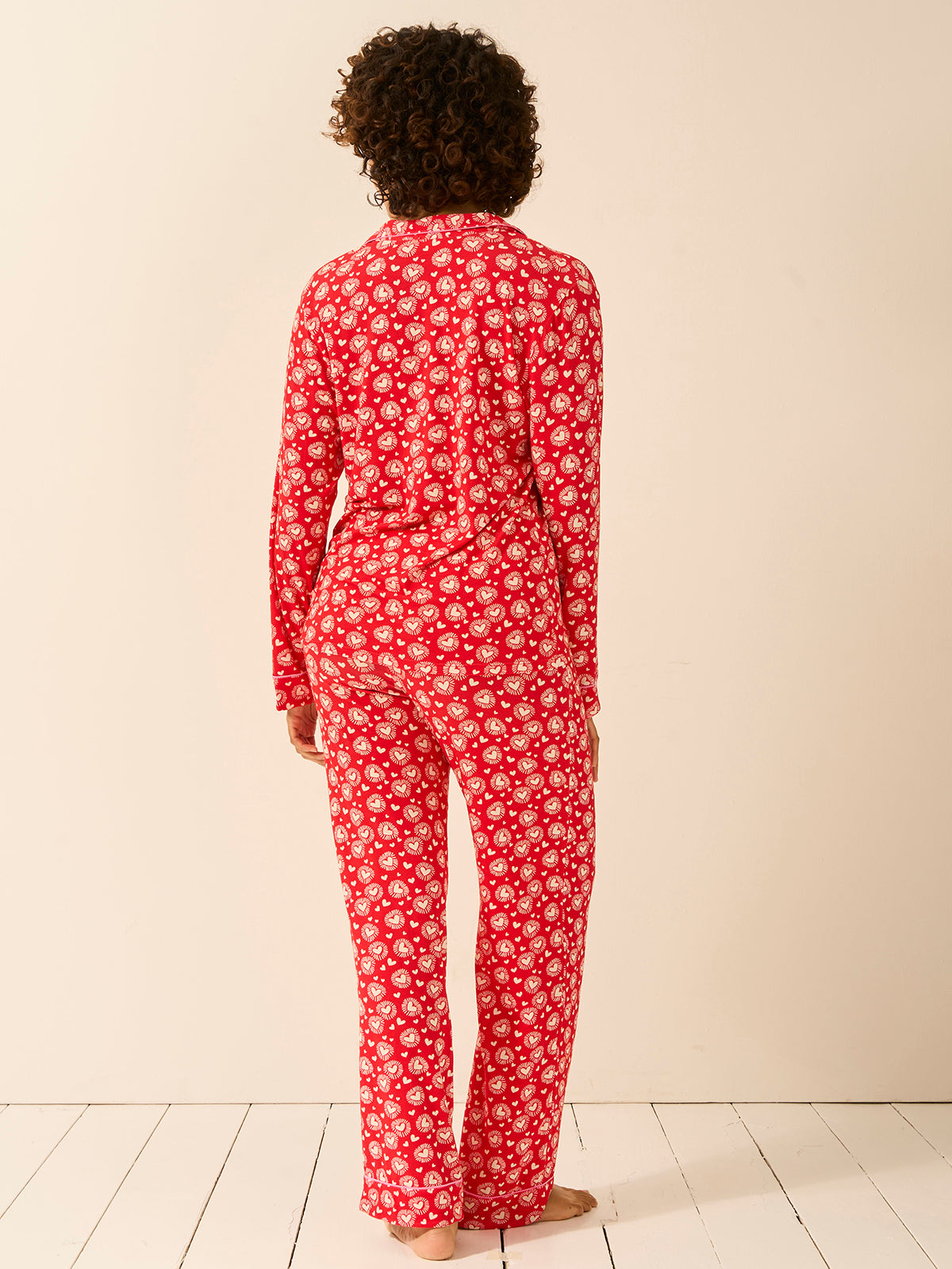 Long Pyjama Set - Hearts on Fire