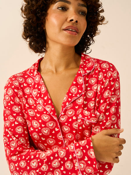 Long Pyjama Set - Hearts on Fire