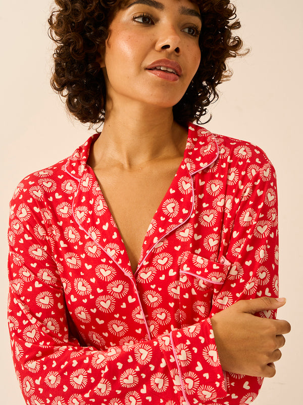 Long Pyjama Set - Hearts on Fire