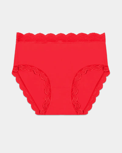 High Rise Knicker - Hibiscus Stripe & Stare